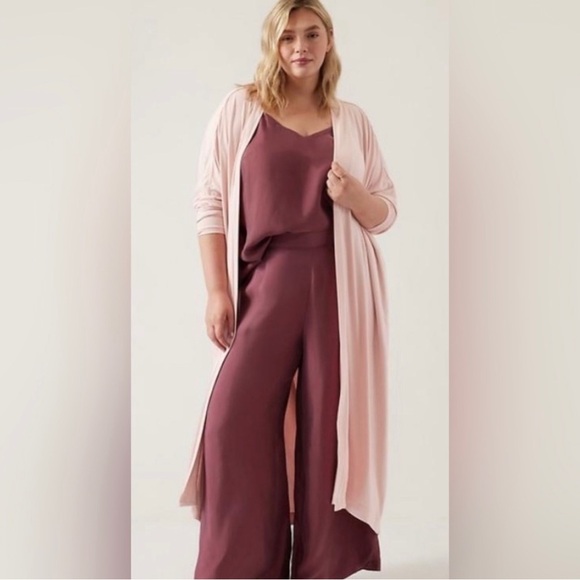 Athleta intimates Modal robe pink long duster size S - Picture 3 of 11